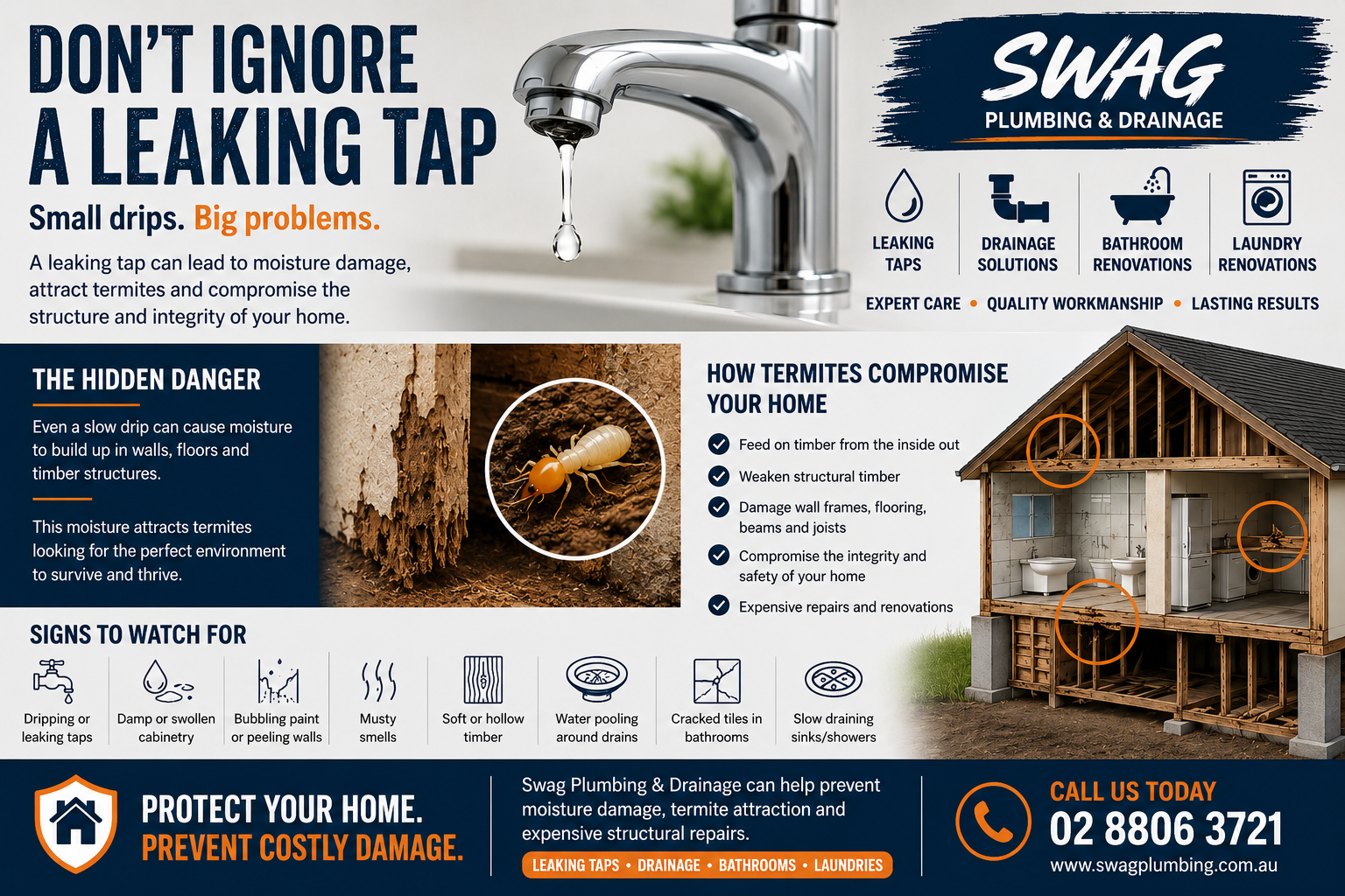 Leaking Tap Repairs, water damage